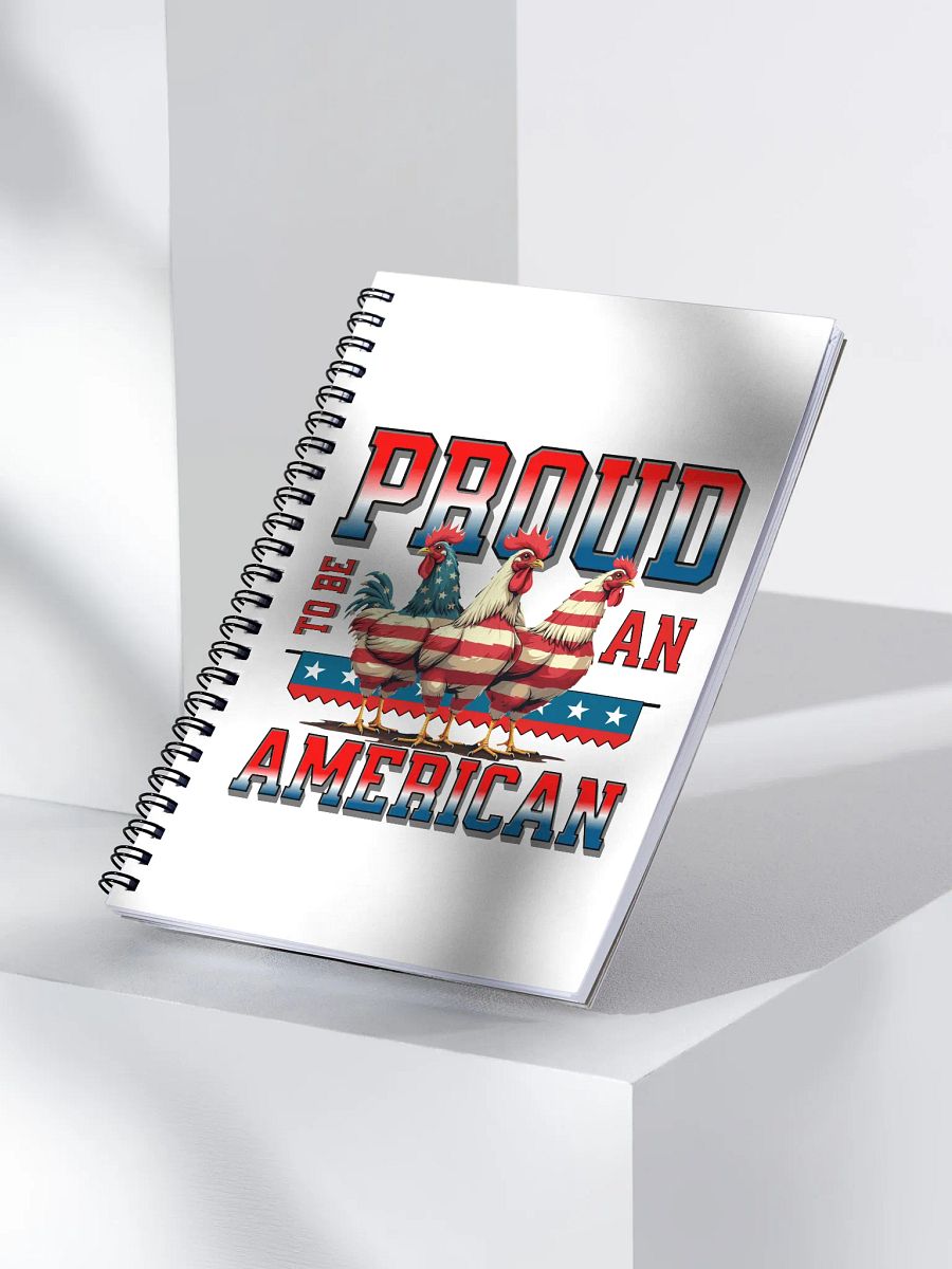 Proud To Be An American Rooster Spiral Notebook product image (3)