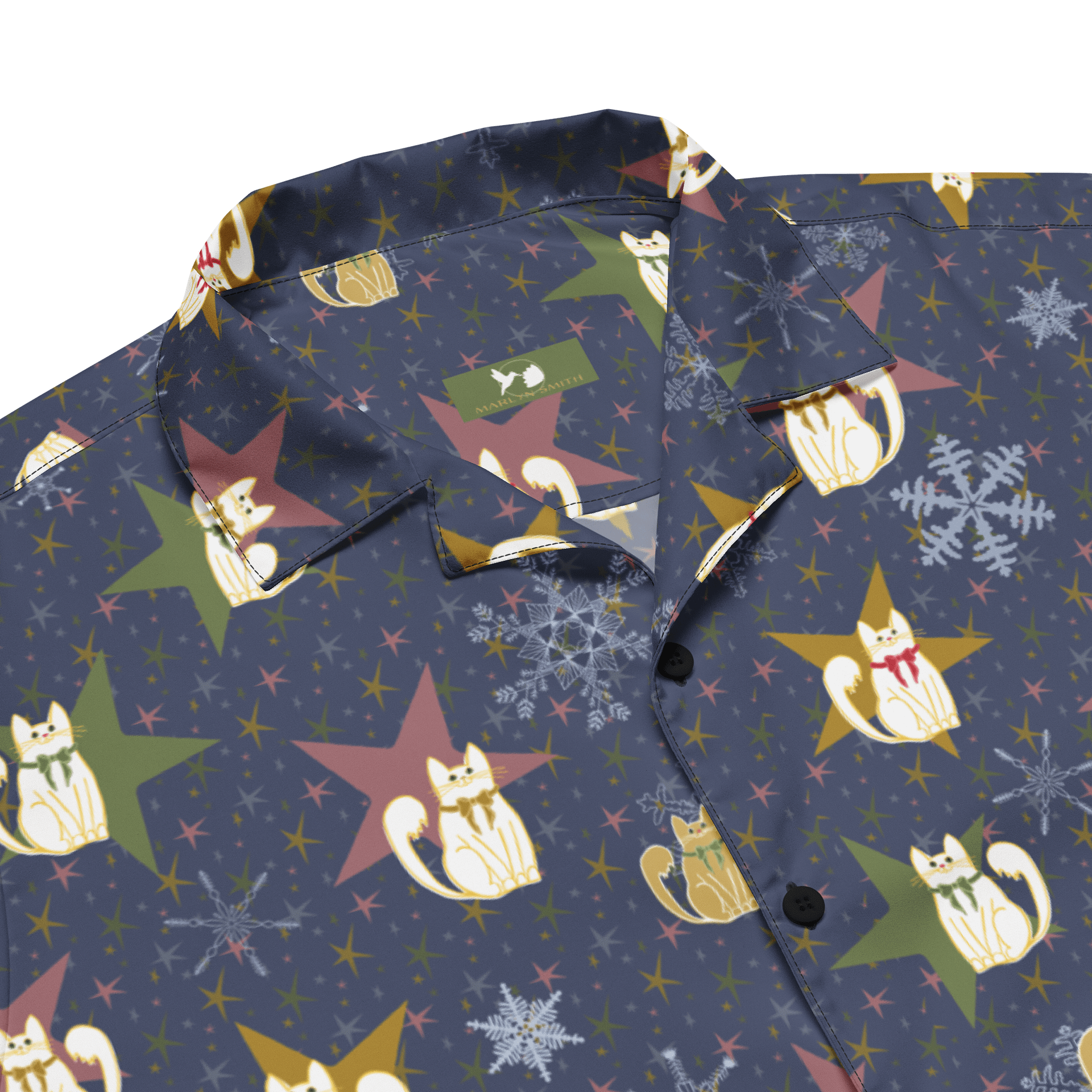Star Kitties Oversized Button-Down Shirt product image (3)