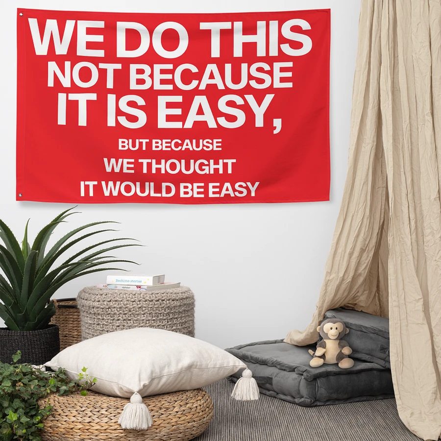 we do this not because it is easy flag product image (9)
