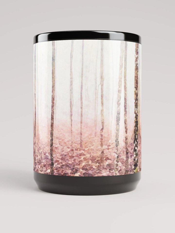 Abstract Graphic | Black Coffee Mug | Subtle Mist Treescape product image (2)