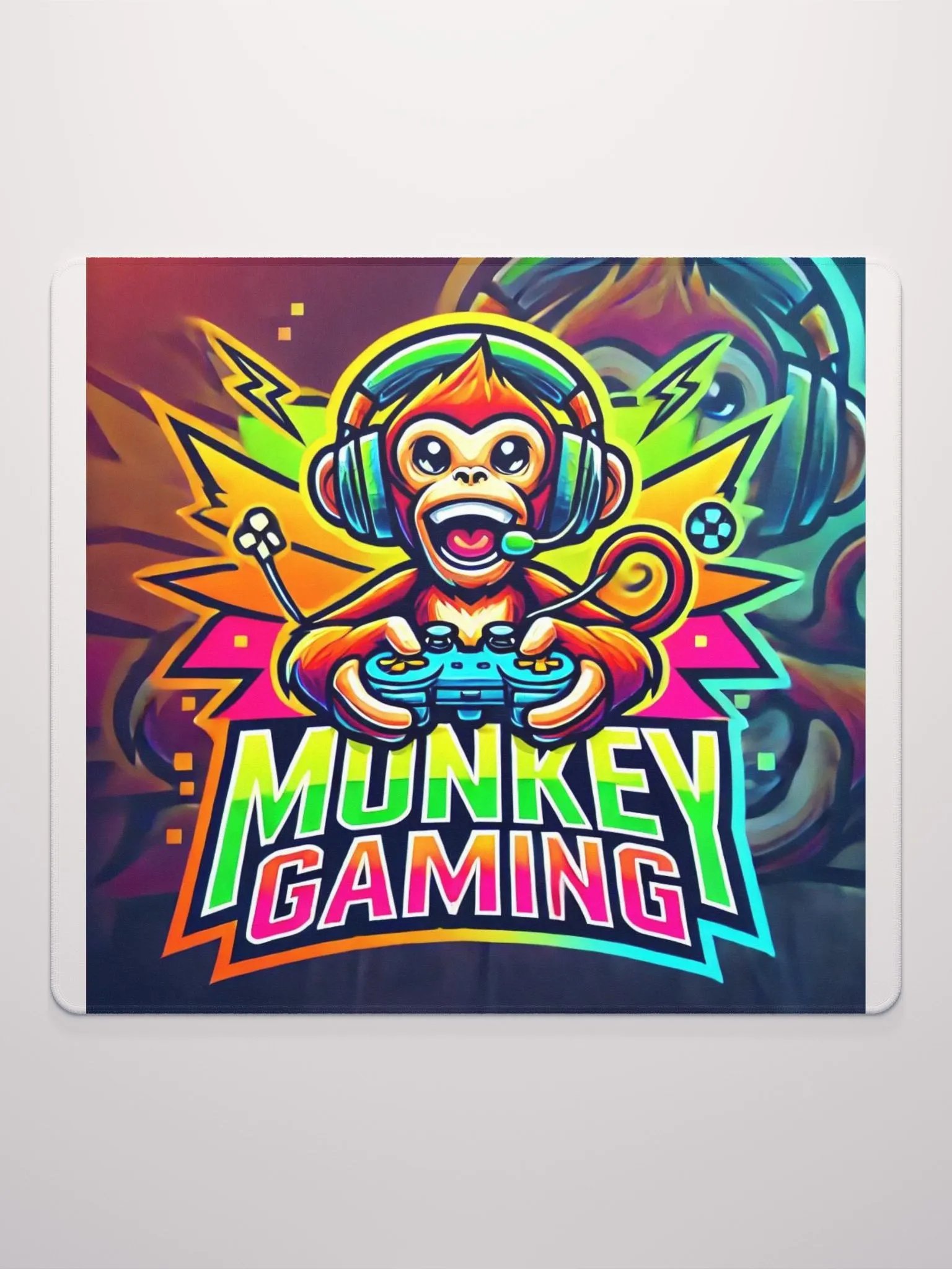 🐵🎮 Monkey Gaming Logo Mouse Pad 🖱️✨ product image (3)