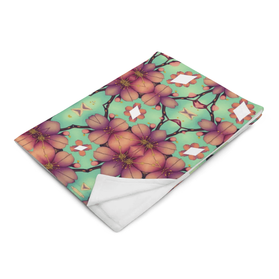 Elegant Diamond & Floral Throw Blanket product image (5)