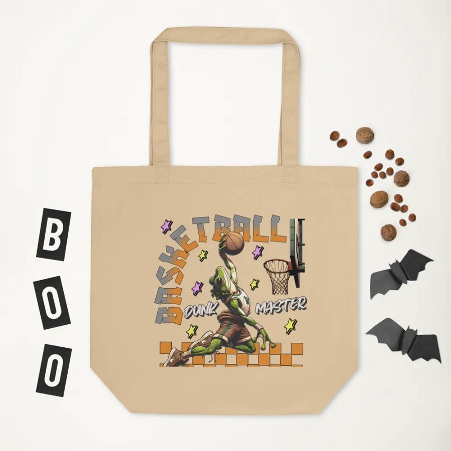 Basketball Dunk Master Frog Eco-Friendly Tote Bag product image (6)