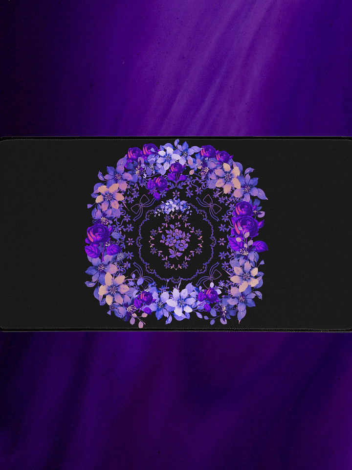 Violet Floral Blossom Desk Mat product image (2)