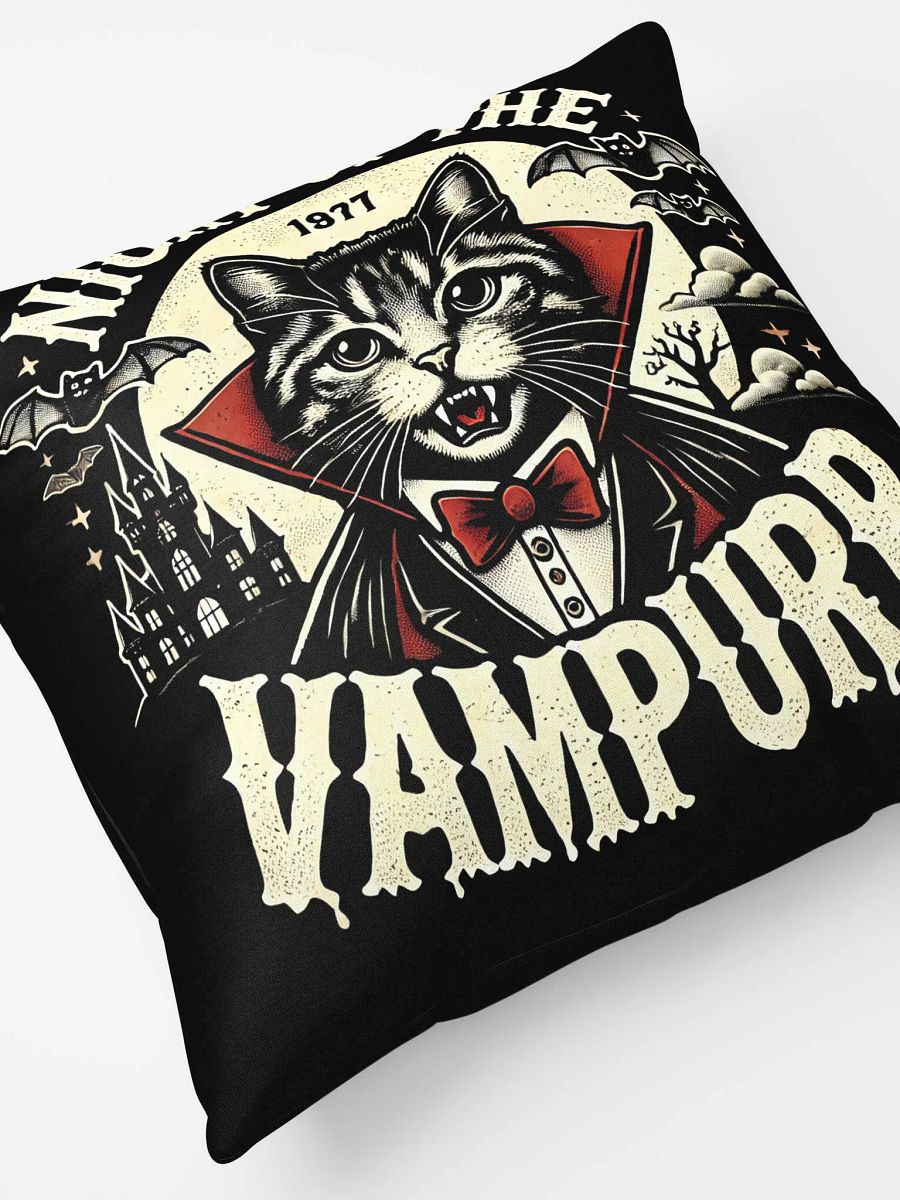 NIGHT OF THE VAMPURR Halloween Pillow product image (3)