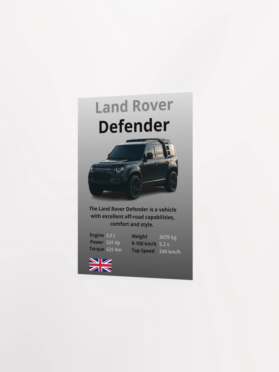 Land Rover Defender Wall Poster Without A Frame product image (8)