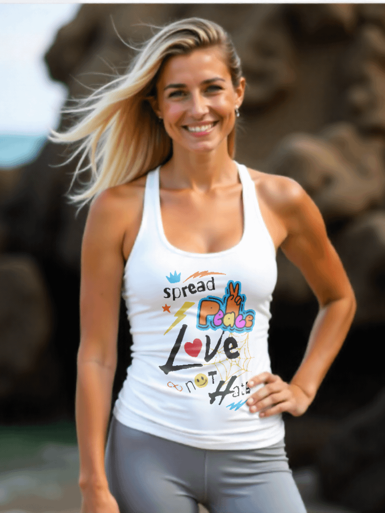 Spread Love, Not Hate | Bella+Canvas Women's Flowy Muscle Tank product image (1)