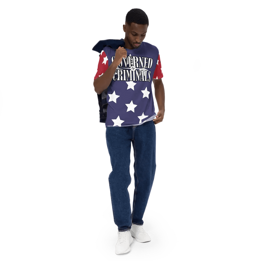 Governed By Criminals - USA - Red/Blue Stars - Crew Neck T-Shirt product image (4)