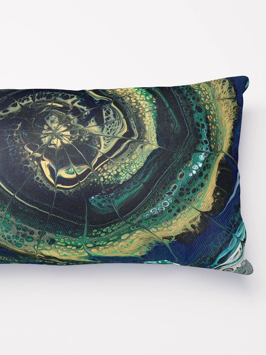 Midnight Halo - Abstract Acrylic Ring Pour, Printed Pillow product image (3)