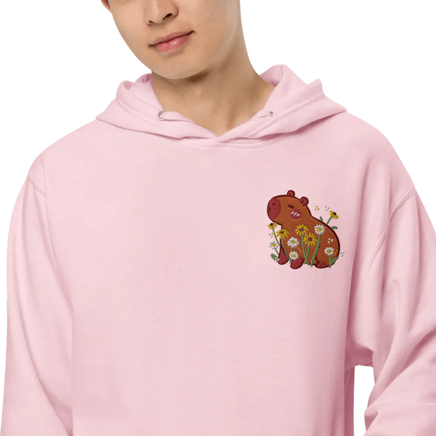 Floral Capybara Embroidered Hoodie product image (3)