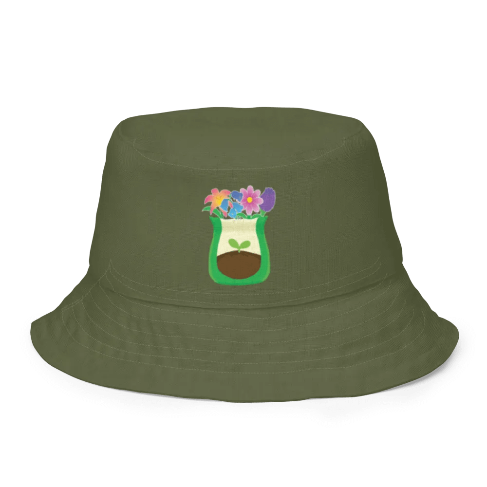 Fertilize Everything Reversible Fertilizer Flowers- All Over print bucket hat product image (3)