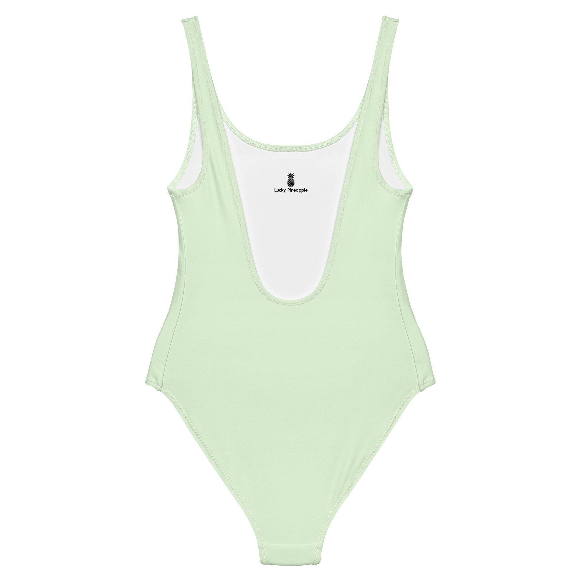 Pastel Mint Green Solid Color Retro Inspired Women's One Piece Swimsuit product image (2)