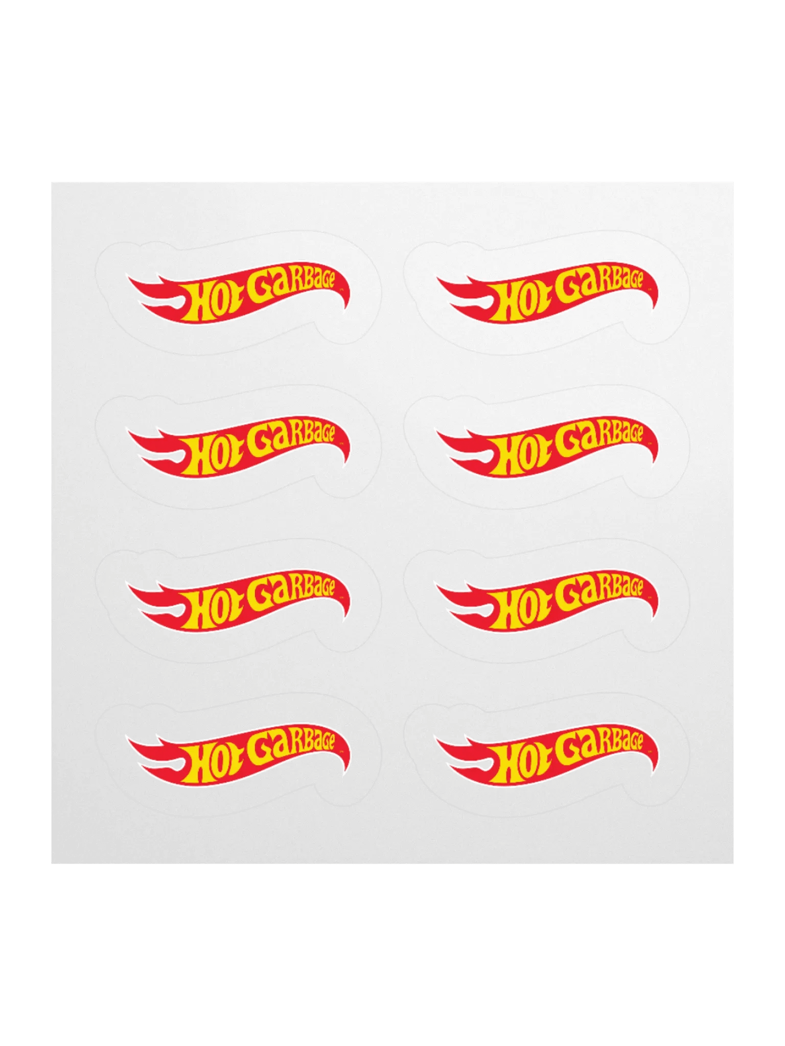 HOT GARBAGE STICKERS (8-PACK) product image (1)