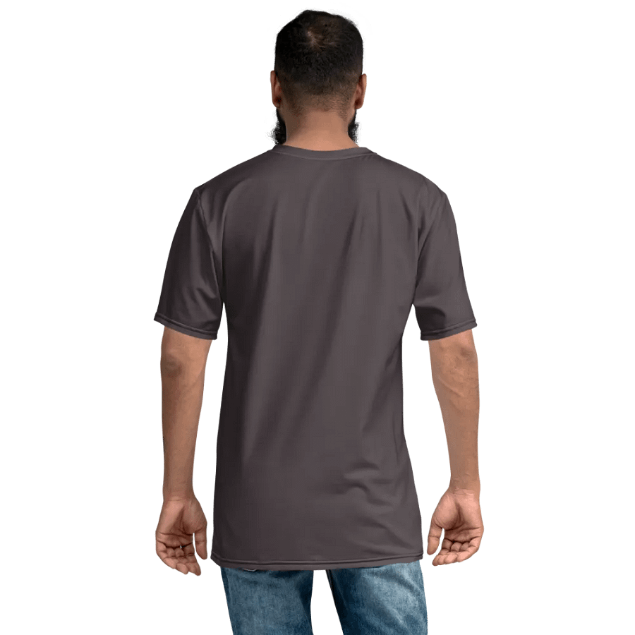 Plain Dark Brown True Summer Men's Crewneck Polyester Heavyweight Premium T-Shirt by Treasure Pie product image (8)