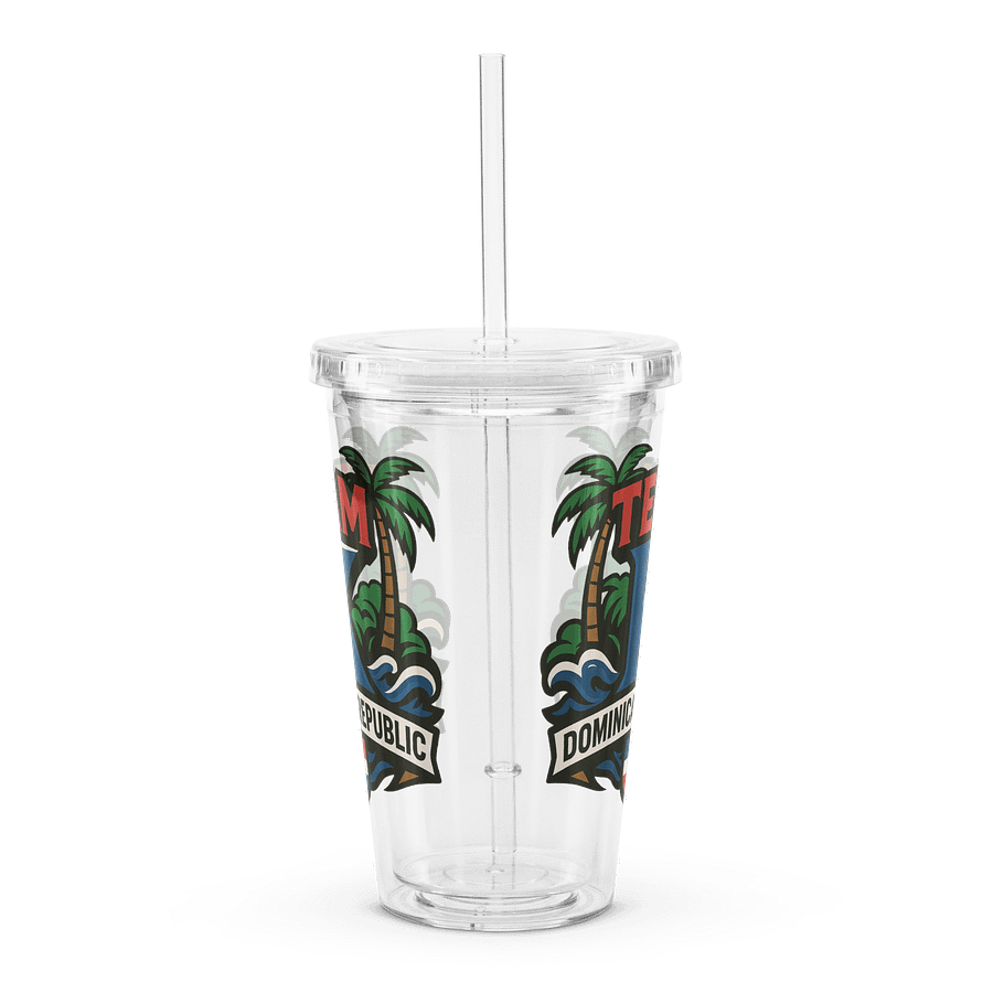 TEAM K Dominican Republic Clear Plastic Tumbler product image (4)