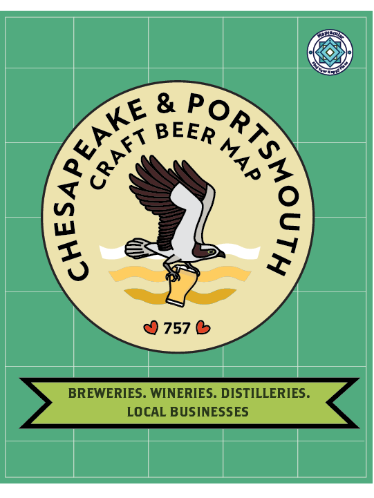 Chesapeake & Portsmouth Boozy Map - Instant Digital Download product image (1)