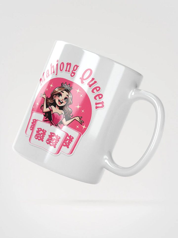 Pink Mahjong Queen WHITE COFFEE MUG product image (3)