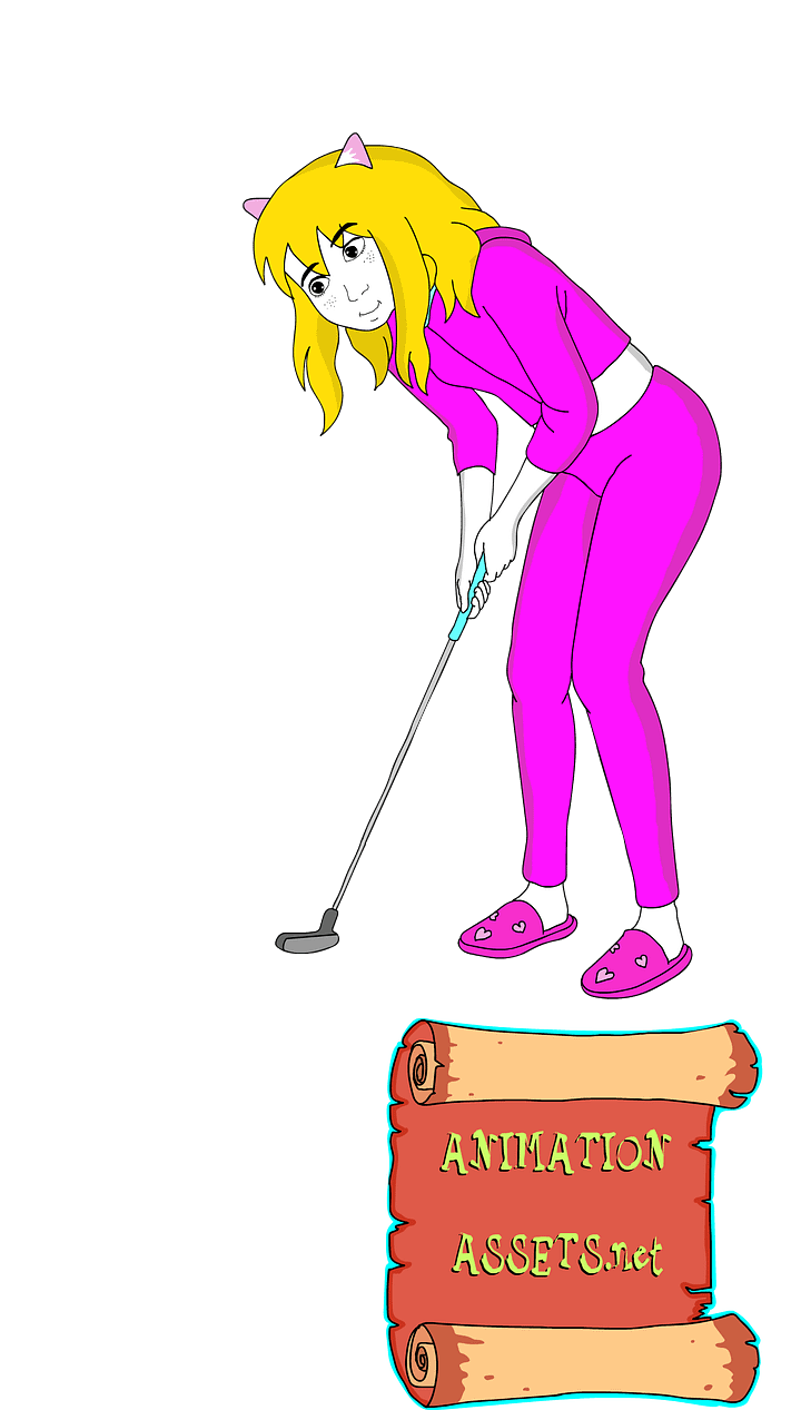 Sweet Catolina Ichi Swinging Crazy Golf Putter | Adobe Animate ANA File Download product image (1)