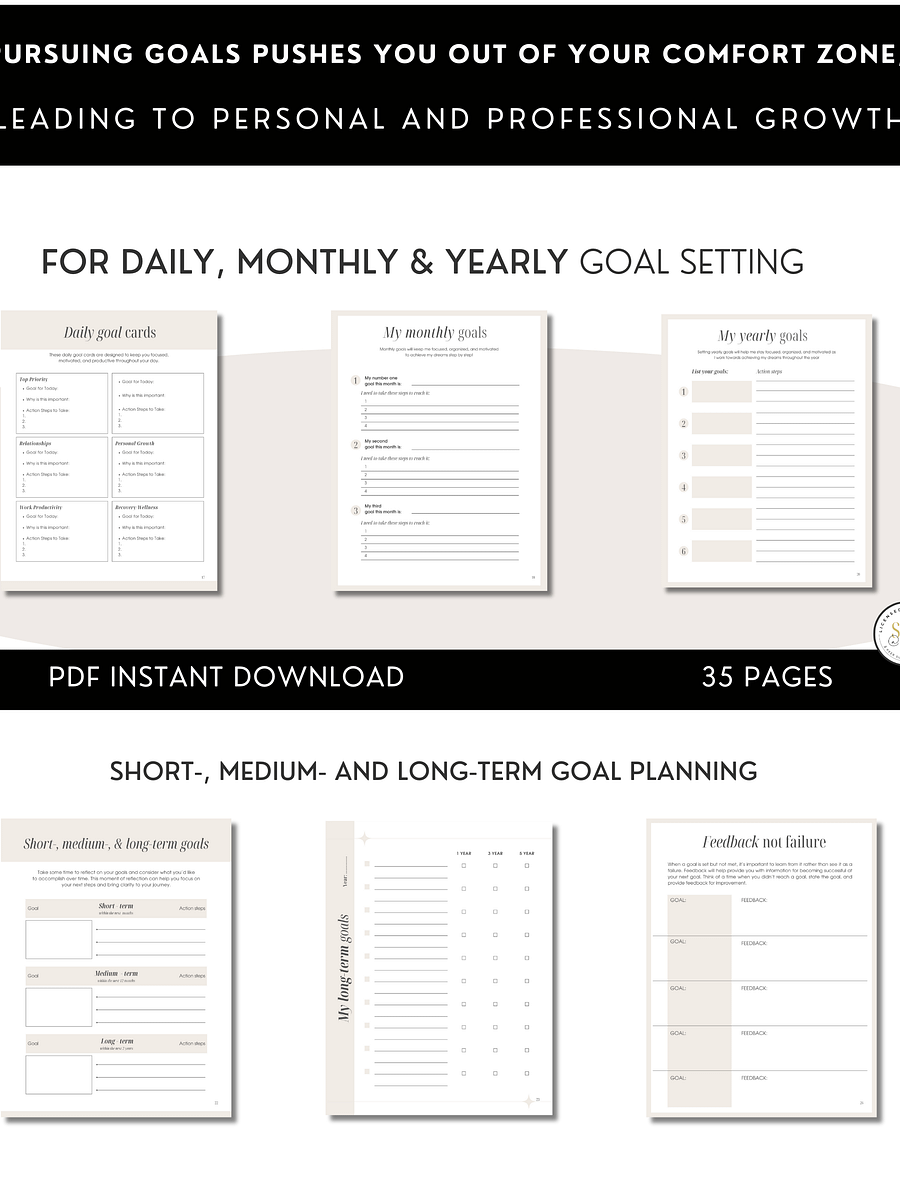 Goal-Setting Therapy Worksheets - Digital Download product image (3)