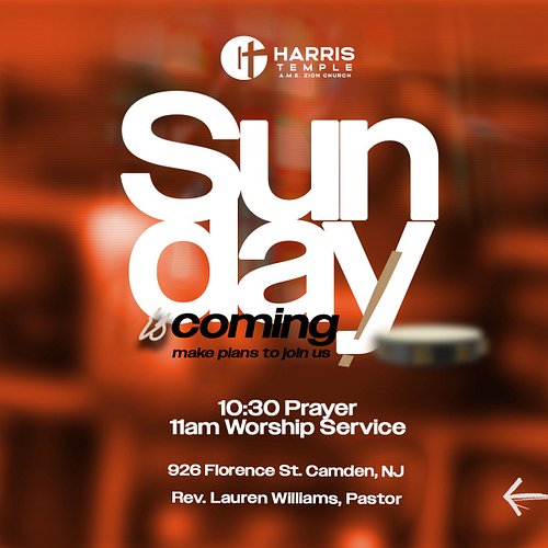You’re invited! 🤍 

10:30AM Prayer 
11:00AM Service 

Follow @harristempleamez to stay up to date on Harris Temple’s latest ‼...