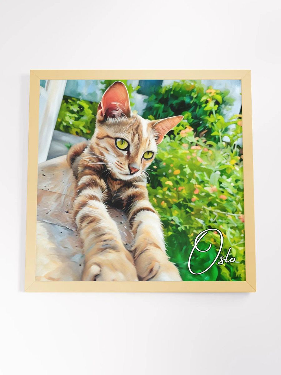 YOUR CAT! / FRAMED HIGH-QUALITY MATTE POSTER / PERSONALIZED NAME / DIGITAL ART / 18" X 18" product image (6)