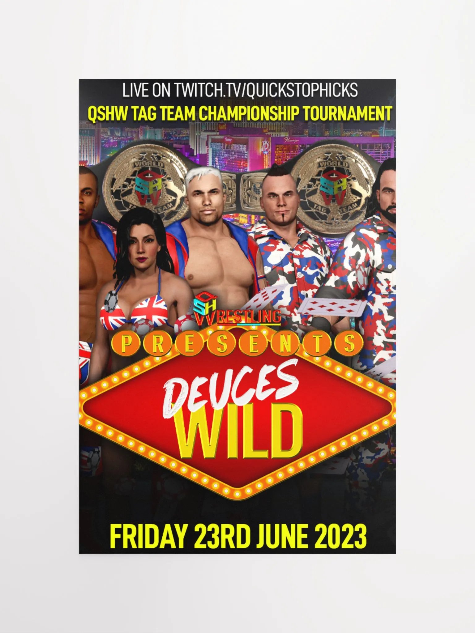 QSHW DEUCES WILD COMMEMORATIVE POSTER product image (4)