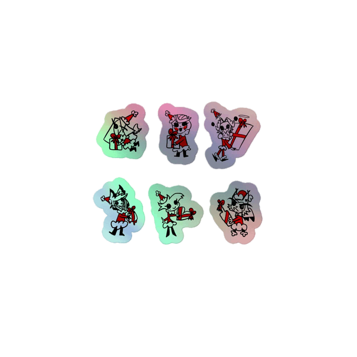 Holographic Sticker Set - Heavenly Santa Squad product image (1)