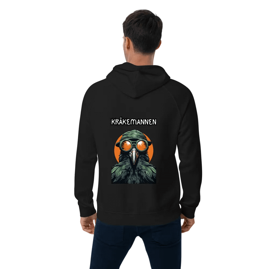 Unisex Eco Raglan Hoodie 🖤 THE NORWEGIAN CROW MAN product image (2)