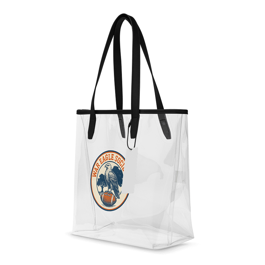 Clear Stadium Approved Tote Bag for Auburn Fans | "War Eagle Society" Transparent Shoulder Bag | Game Day Essential product image (4)
