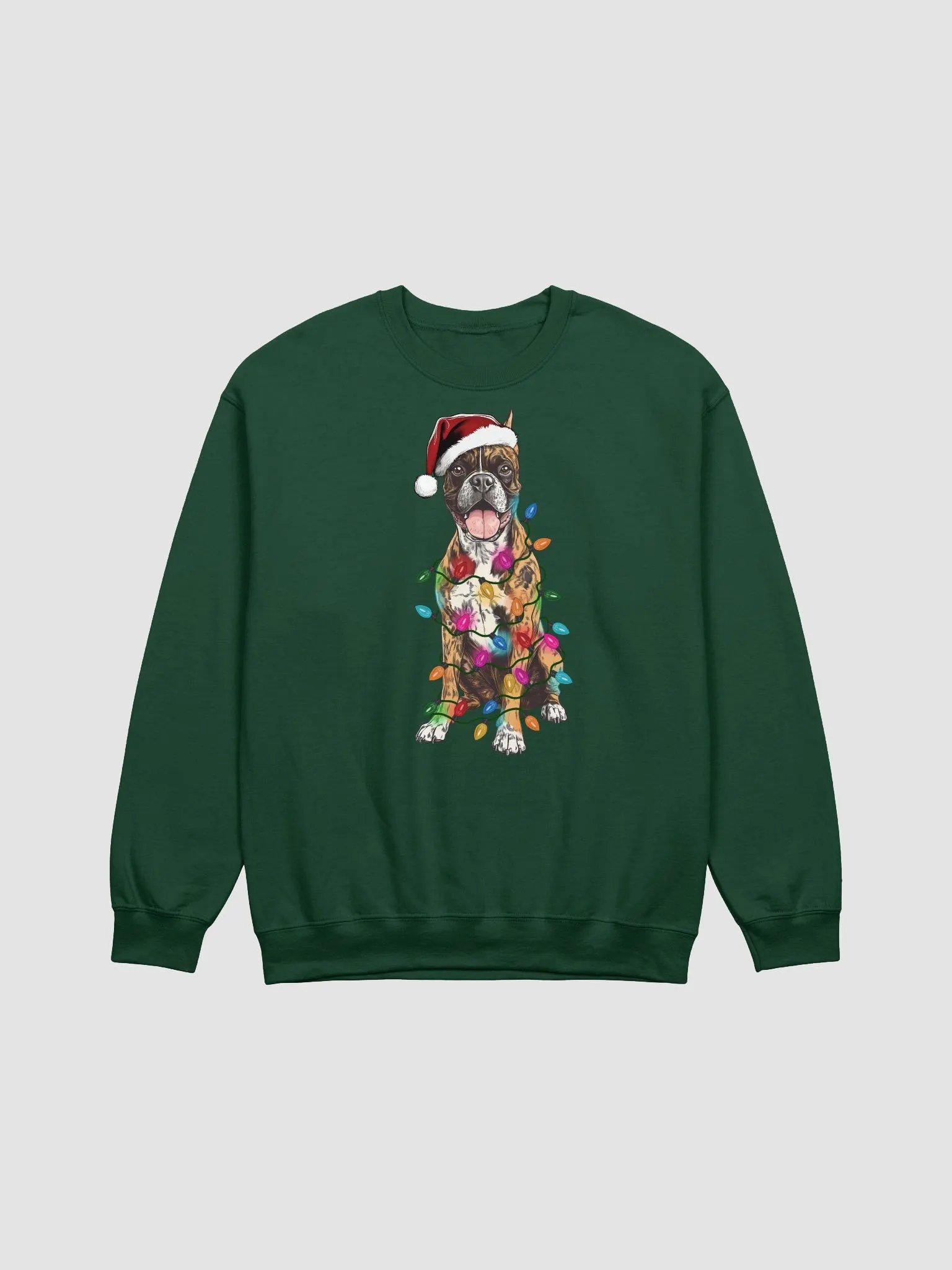 Funny Boxer(Brindle, Cropped Ears) Christmas Sweatshirt product image (8)