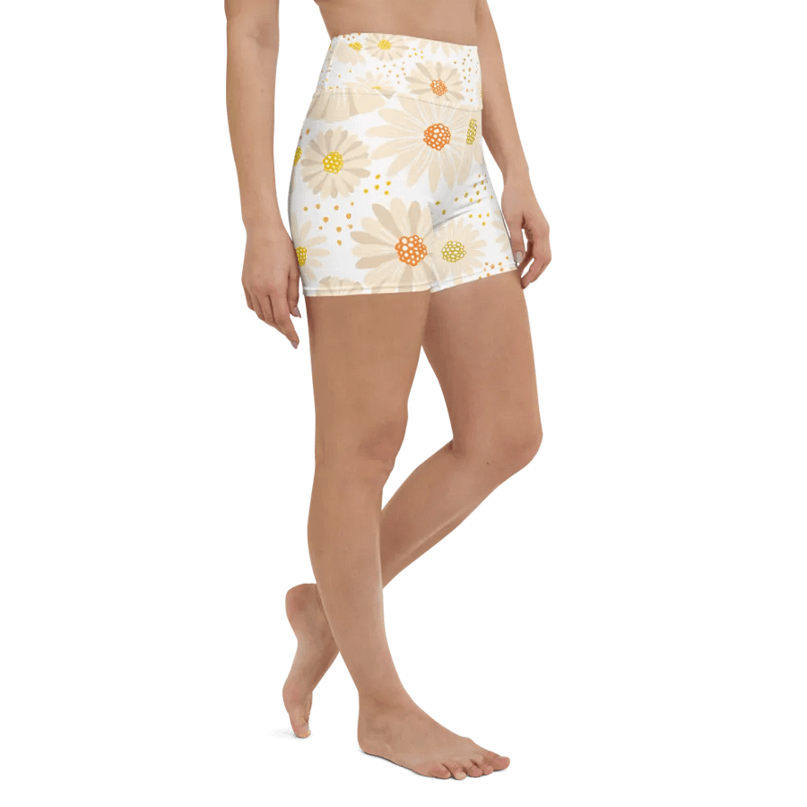 Cheerful Blooms Yoga Shorts product image (4)