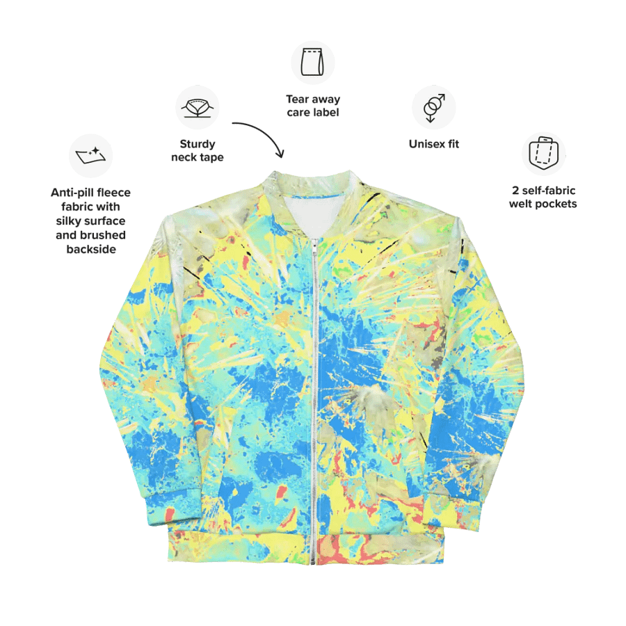 Cool Abstract Dandelion Seeds Unisex Bomber Jacket product image (3)
