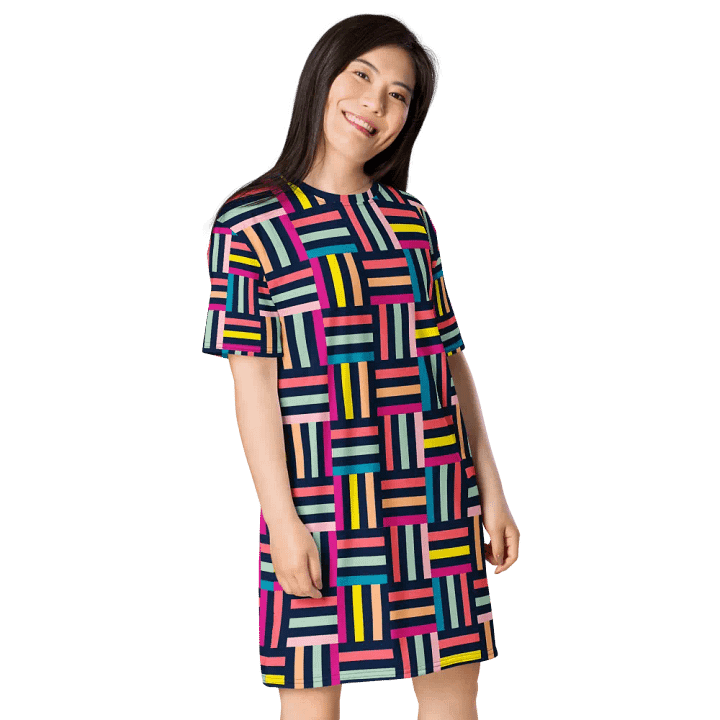 Geometric Grid All-Over Dress product image (1)