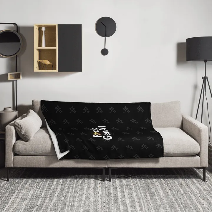 Absolut Idiocy Throw Blanket - F✨ck Generative AI (Pattern) product image (2)