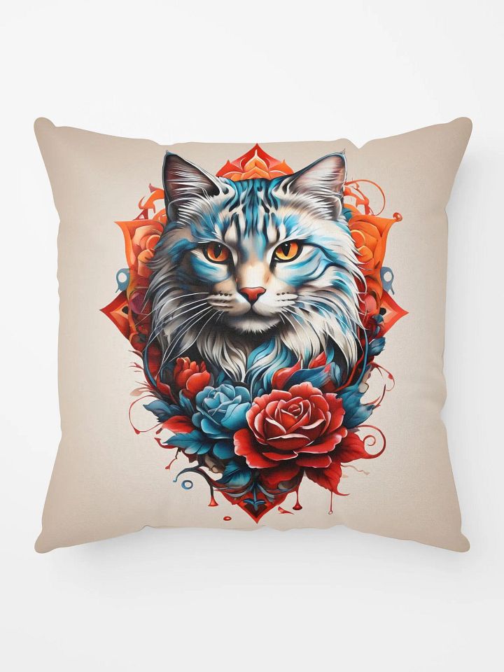 Regal Cat & Roses pillow product image (1)