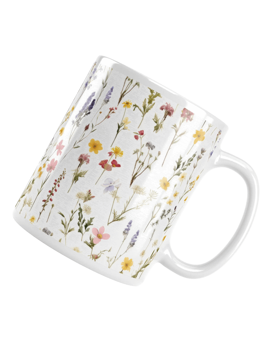 Multicolor Floral White Glossy Ceramic Mug by Treasure Pie product image (6)
