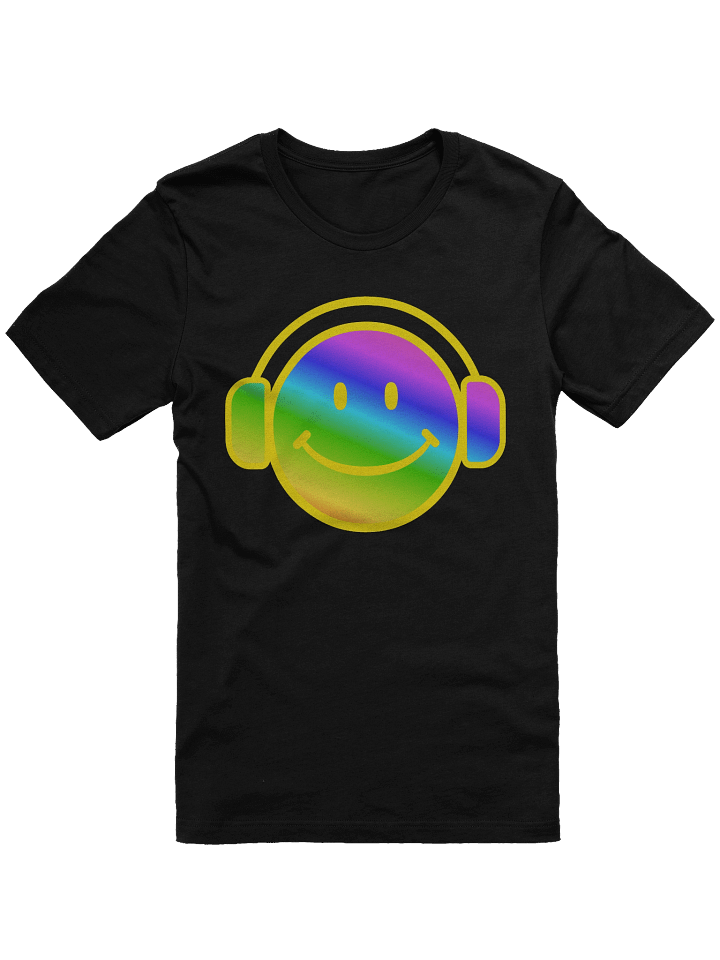 Retro Psychedelic Smiling DJ Headphones T-Shirt product image (4)