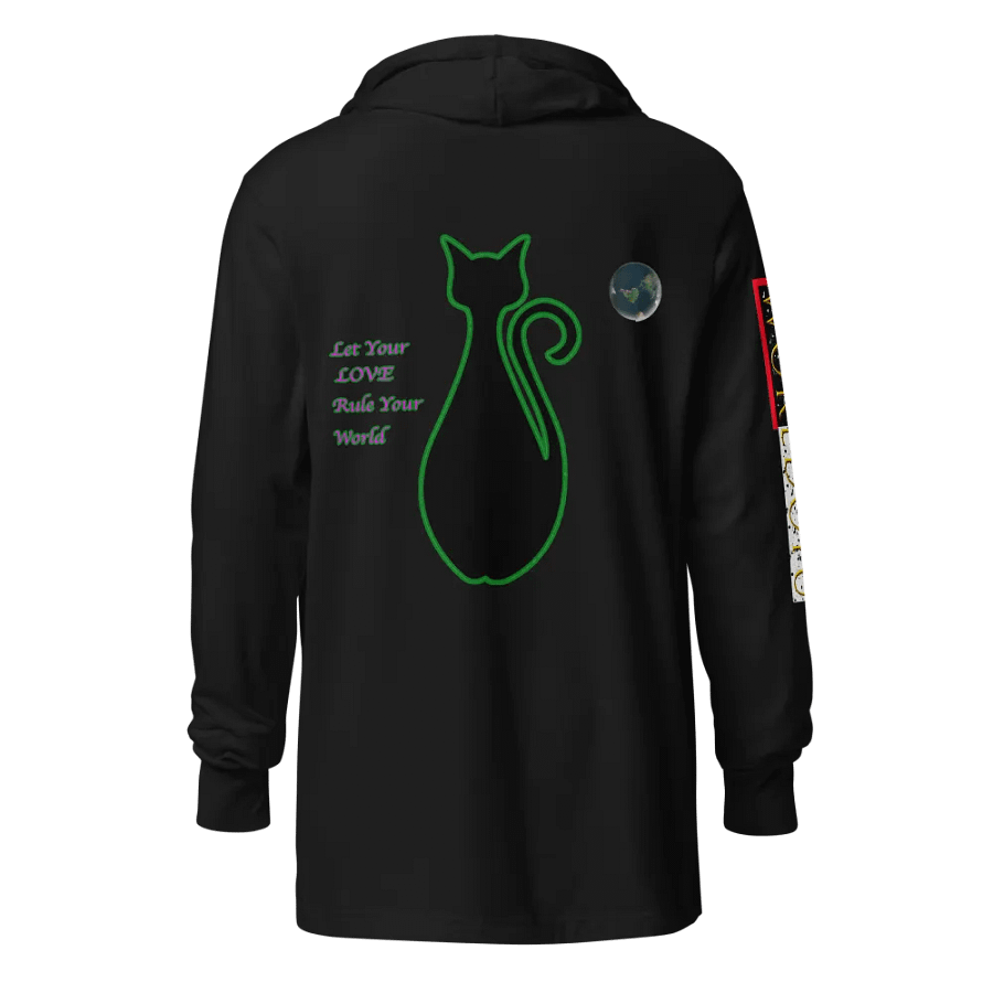 World Love Shirt, Cat Earth Hoodie, Grinning Cat Sweatshirt, Cheshire Cat Hoodie, Smiling Cat Pullover, Mystic Cat Hoodie product image (19)