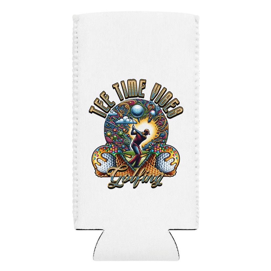 Tee Time Vibes Golfing Can Cooler product image (1)