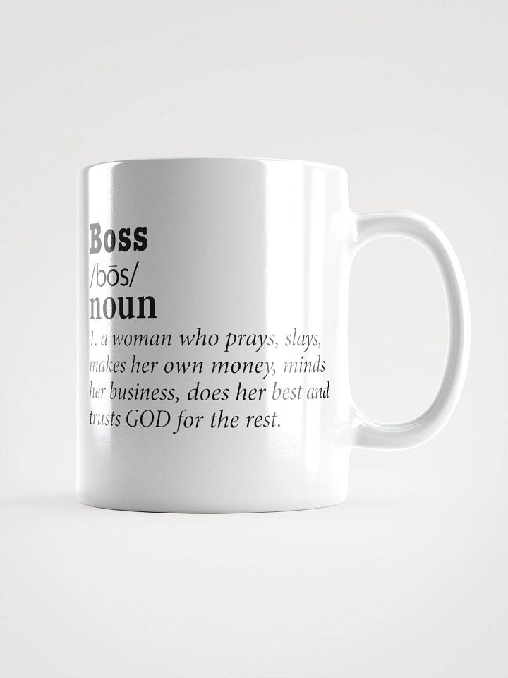 Boss White Glossy Mug product image (2)