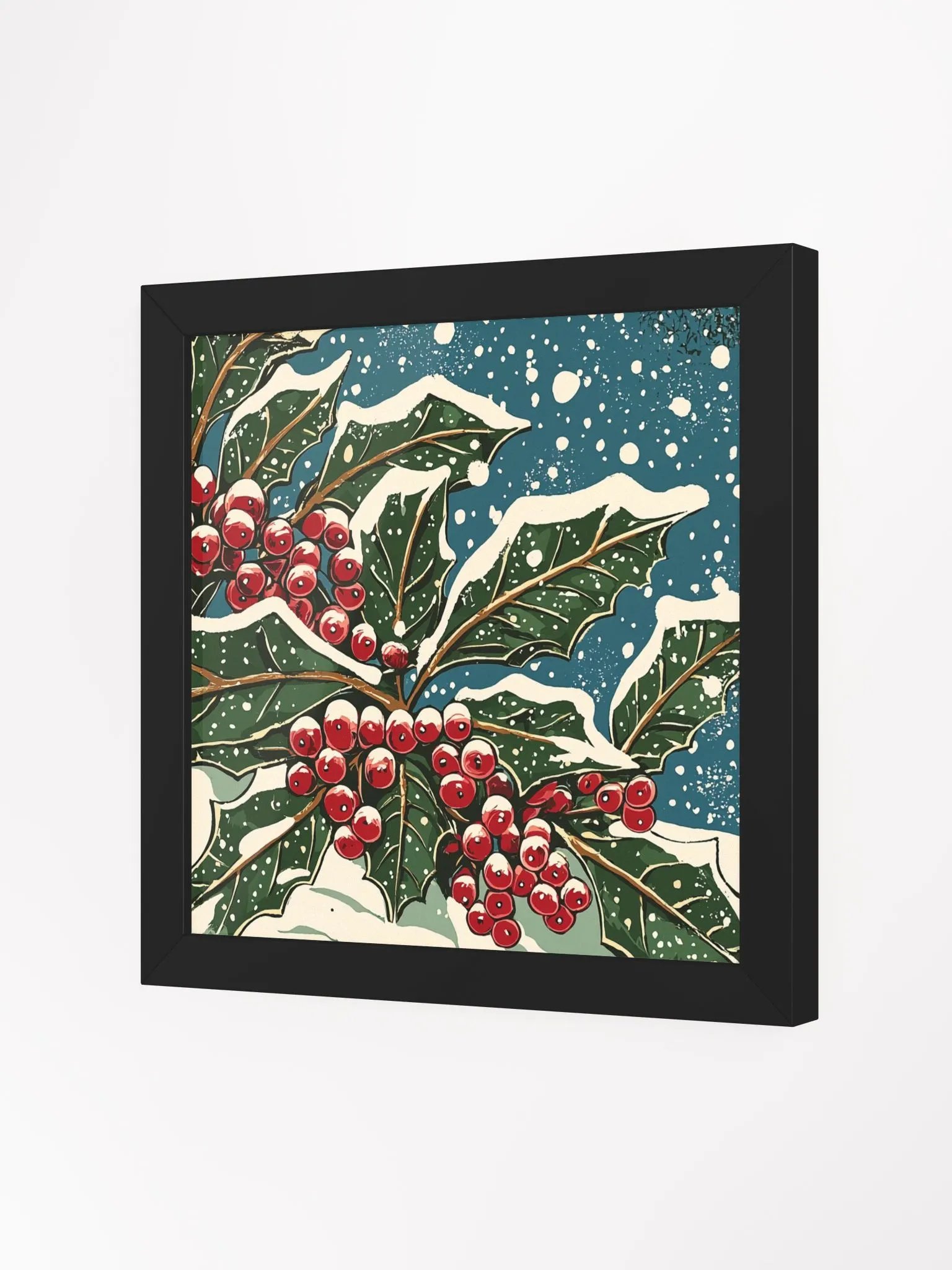 Winter Wonderland Holly Framed Poster product image (23)