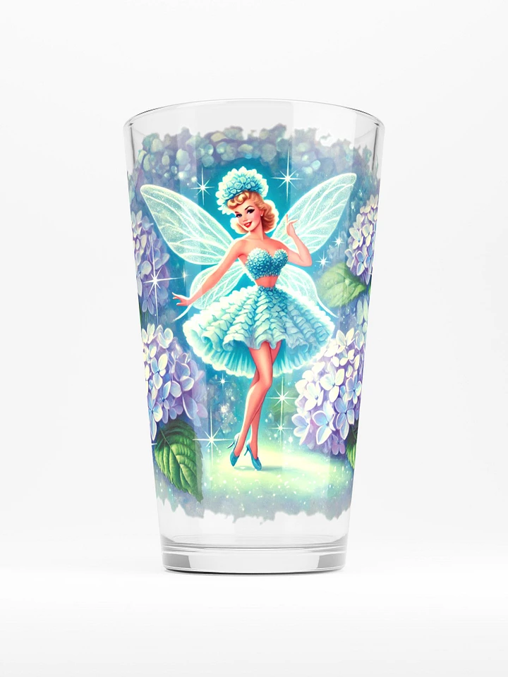 Blue Hydrangea Fairy 16 oz Drinking Glass - Fairytale Glassware product image (1)