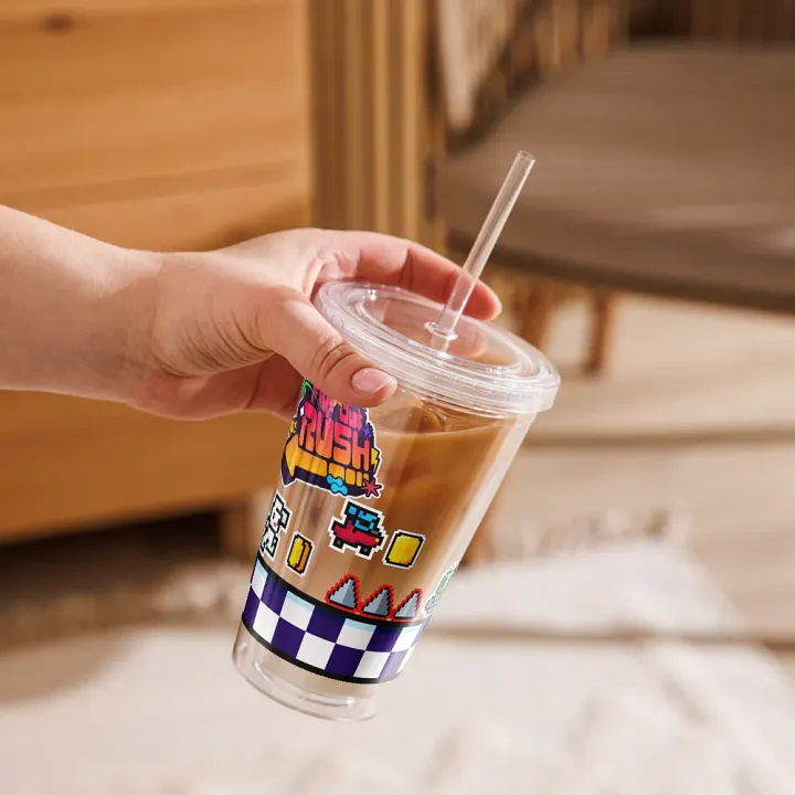 Flip Out Rush - Clear Plastic Tumbler (16 oz) product image (2)