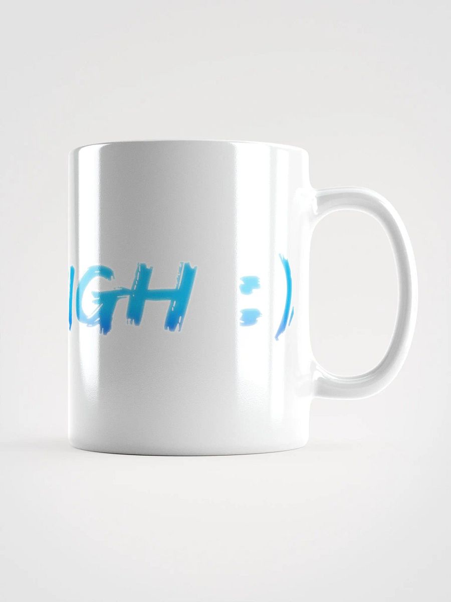 White Glossy Stay High Mug (Blue Text) product image (1)