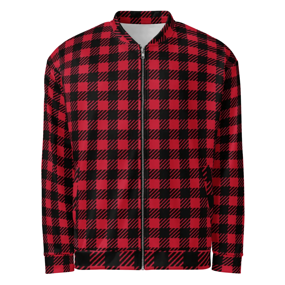 Customizable Checkered Charm Bomber Jacket product image (2)