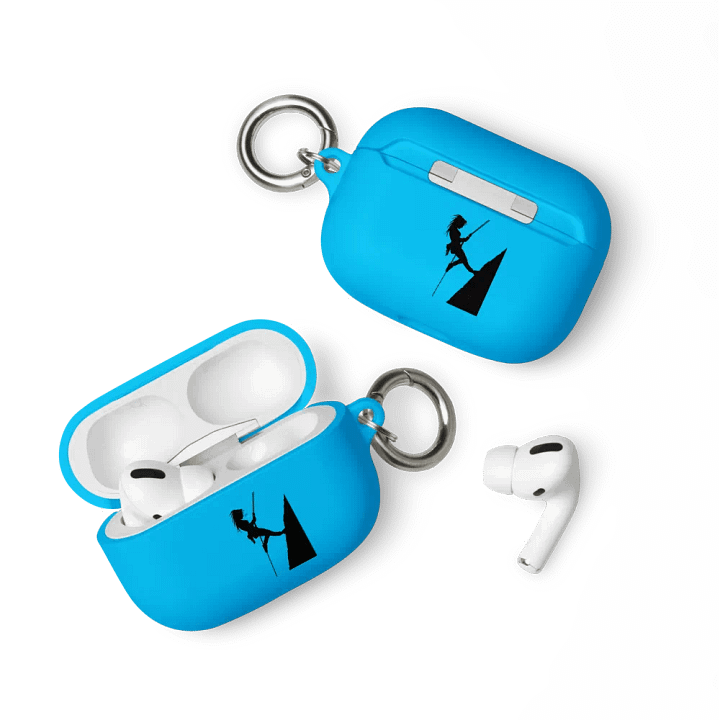 girl rockclimbing airpods case (blue) product image (2)