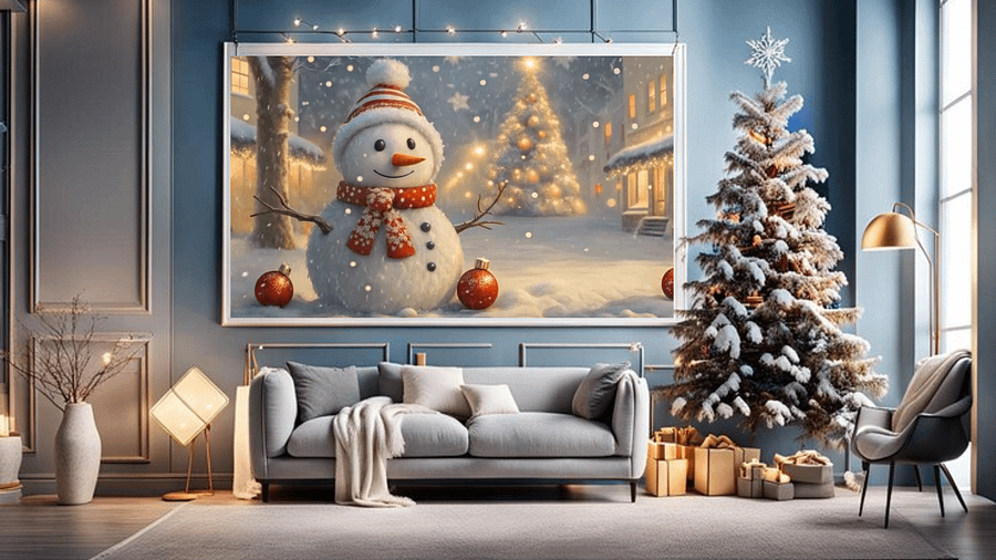 The Snowman’s Festive Wonderland Christmas in the Village - Frame TV product image (3)