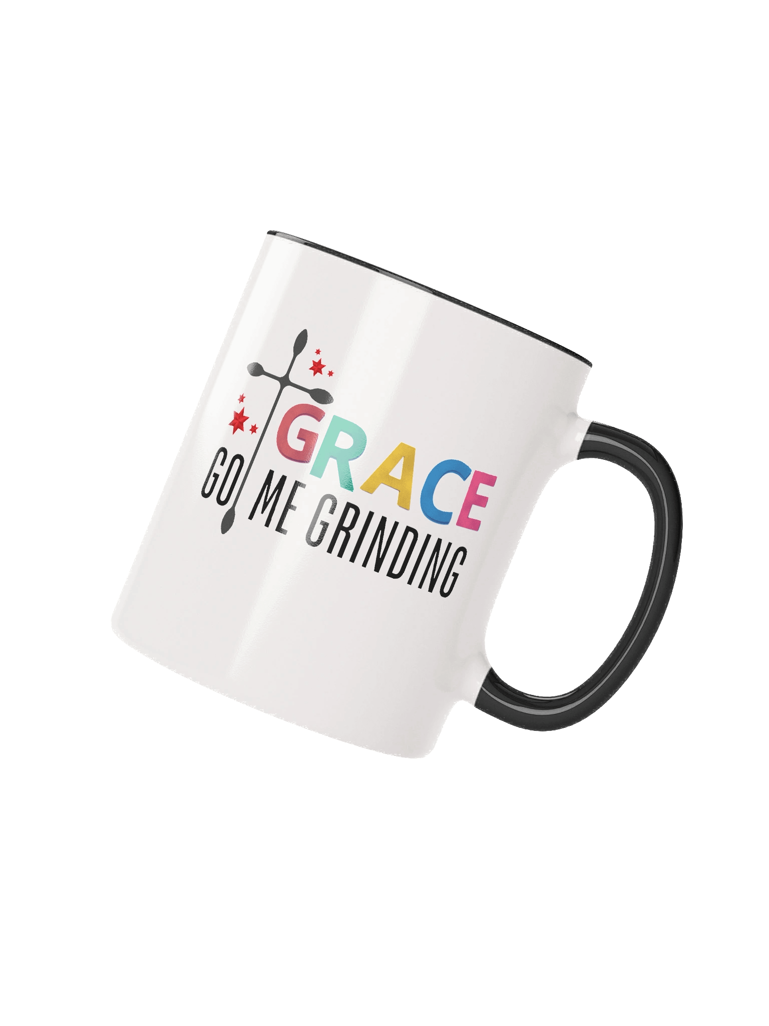 Grace Got Me Grinding Christian Double-Tone Mug | Faith Hustle Coffee Cup | Inspirational Gift for Women of Faith product image (3)