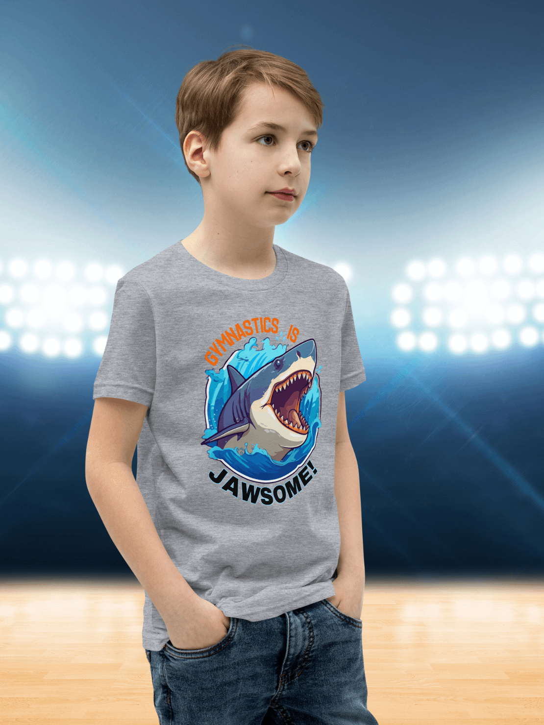 Gymnastics is Jawsome Boys Shark T-Shirt product image (3)