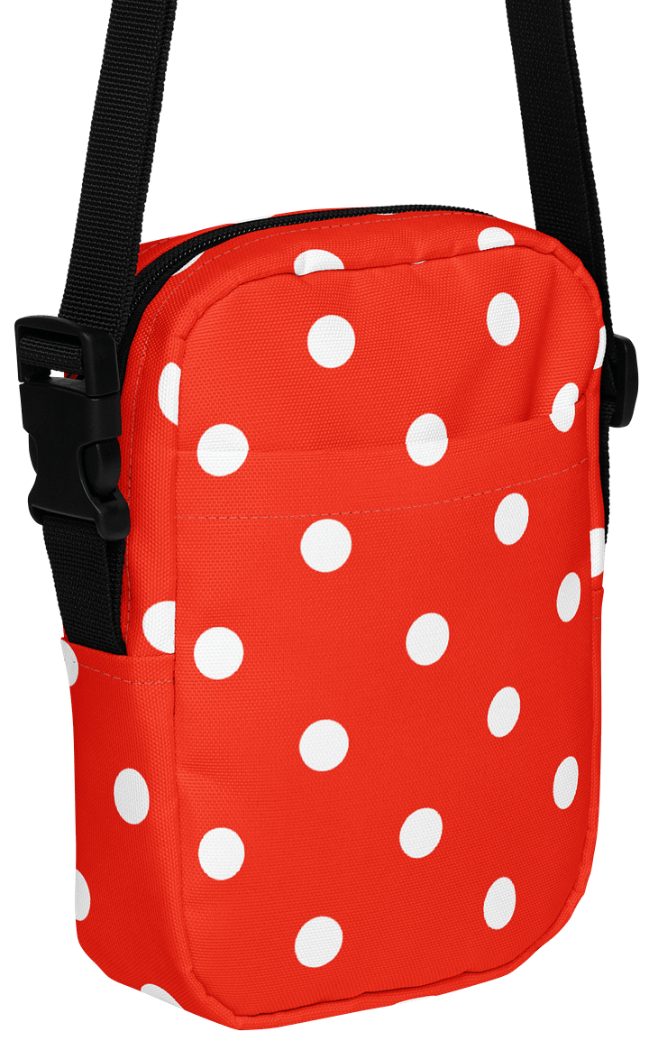 White Polka Dots on Red Crossbody Bag product image (1)